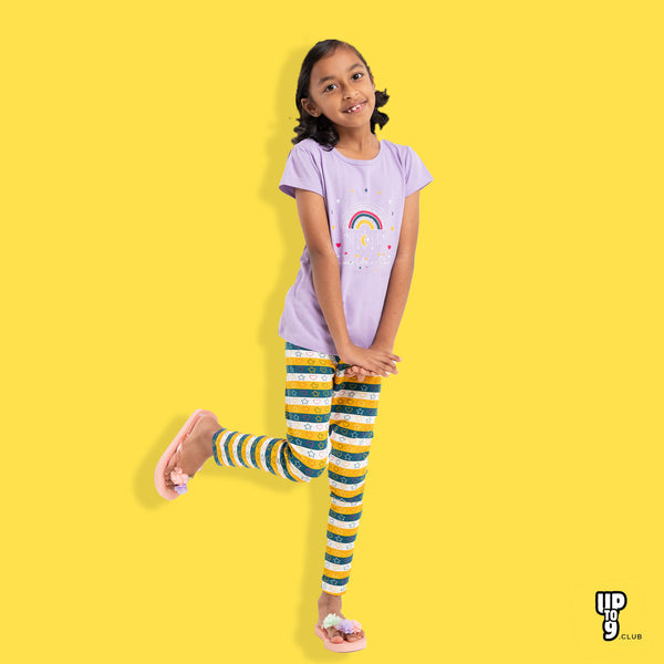 Graphic Printed T-Shirt & Leggings set