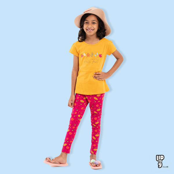 Graphic Printed T-Shirt & Leggings set